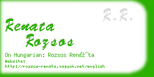 renata rozsos business card